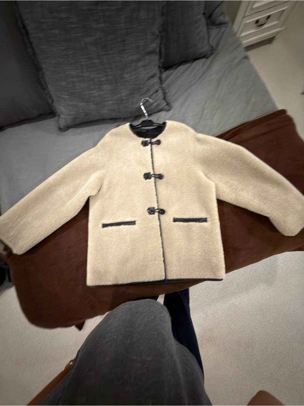 Mango Shearling Toggle Jacket - Picture 3 of 4